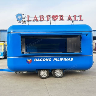 网红小吃车 户外多功能高品质特色化流动小车 露营地拖挂式餐车