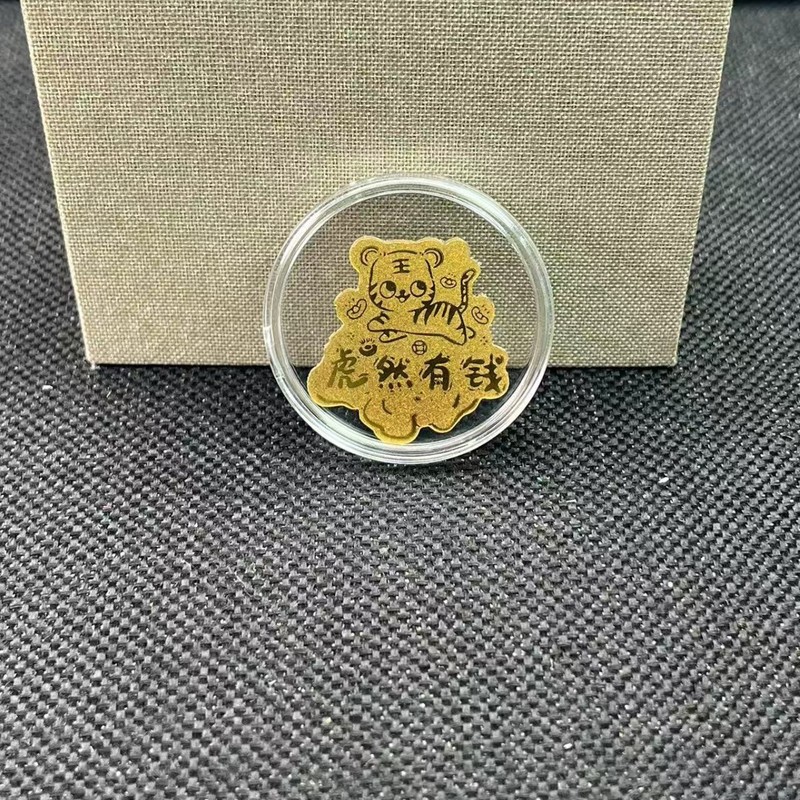含金足金2mg十二生肖手机贴创意挂饰爆款卡通批发手机贴扣lbubukt|undefined