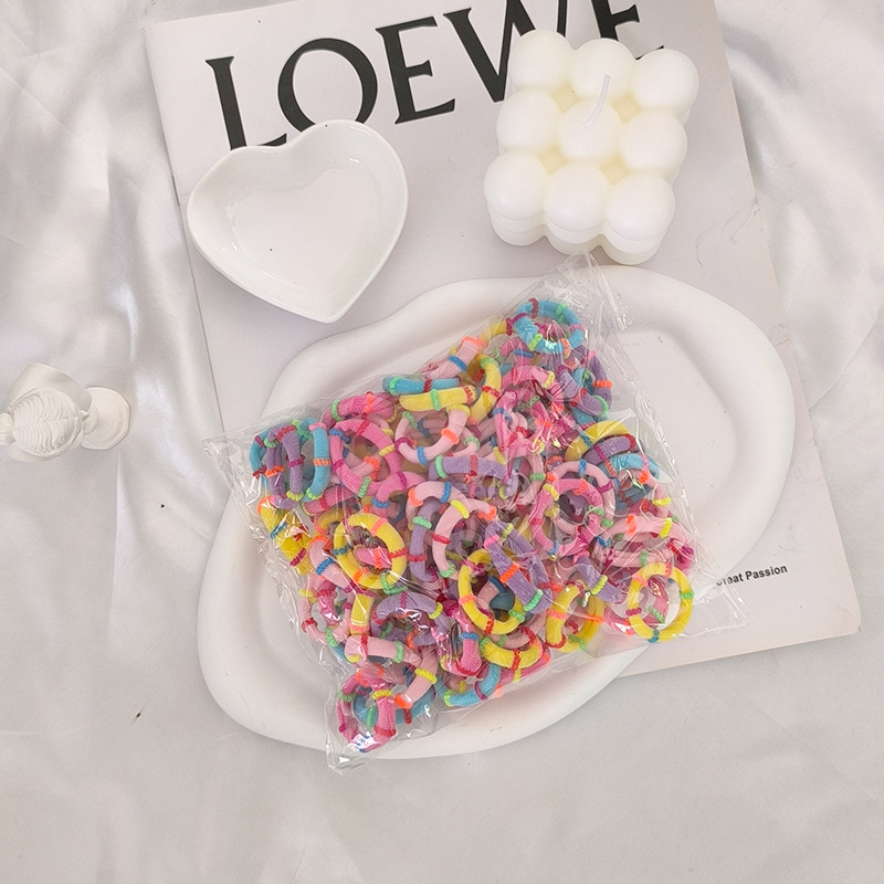 Solo al por mayor cuerda de pelo negro banda de pelo femenino estilo coreano alta elasticidad no duele el pelo banda de goma corbata alta Cola de Caballo accesorios para el cabello del bebé