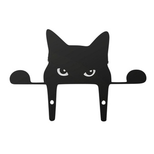 Black Cat Fence Outdoor Garden Decoration Hanging Sculpture Window Statue Black Cat Garden Decoration