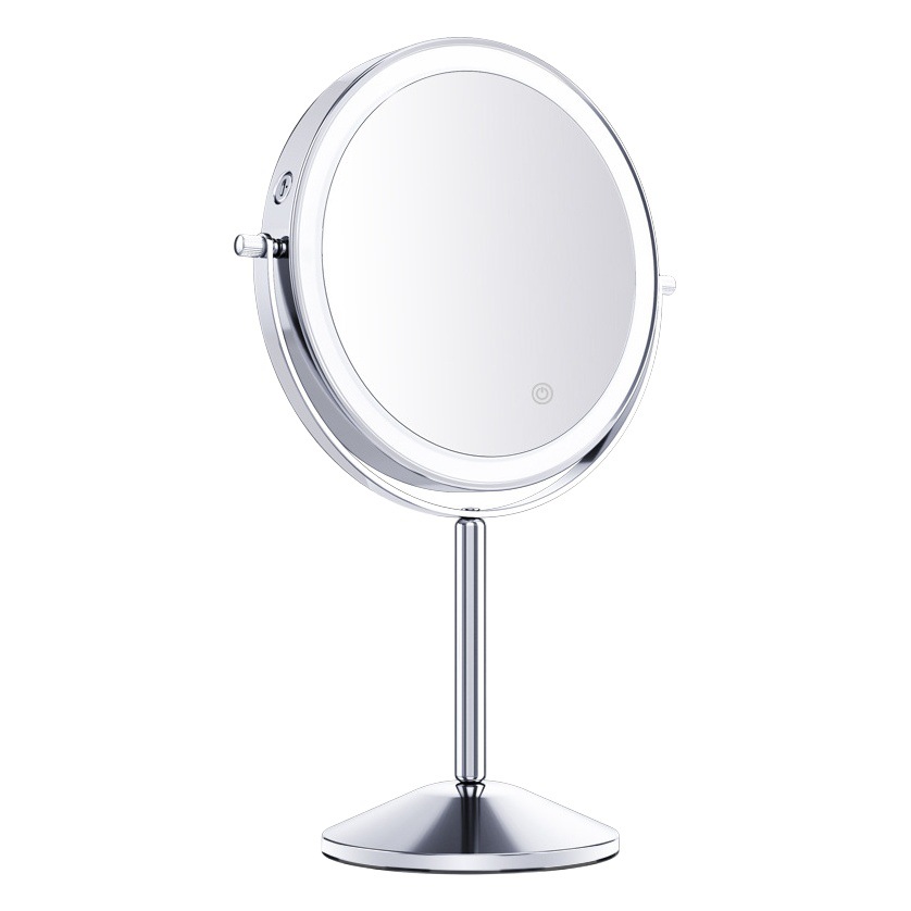 Maquillaje Espejo de escritorio de doble cara LED vestidor con luz ins estilo estudiante dormitorio belleza espejo de aumento Oficina