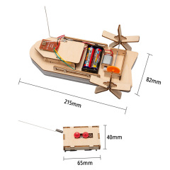 Remote control electric paddle boat DIY primary school students scientific experiment production creative invention children's puzzle puzzle science and education