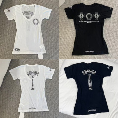 【Vネック全系】25ss正確版CHクロネックvネック半袖tシャツレディース夏上着克家vネックtシャツ