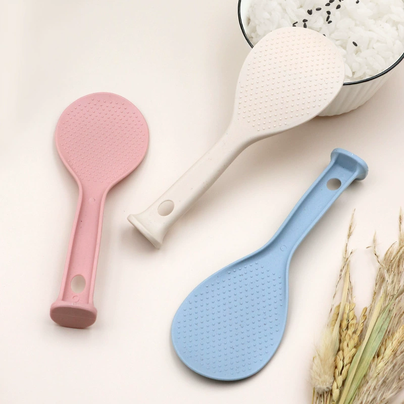 Wheat straw can stand upright rice spoons, non -stick rice home rice cookers, rice, spoon, plastic tableware wall hanging spoon