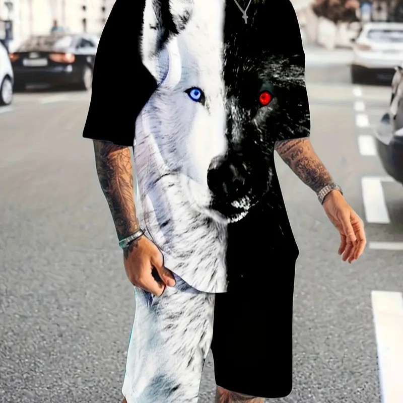 2025 nuevo producto Amazon nuevo conjunto de pantalones cortos de camiseta de manga corta de alta calidad transfronteriza europea y americana ME05 MA04