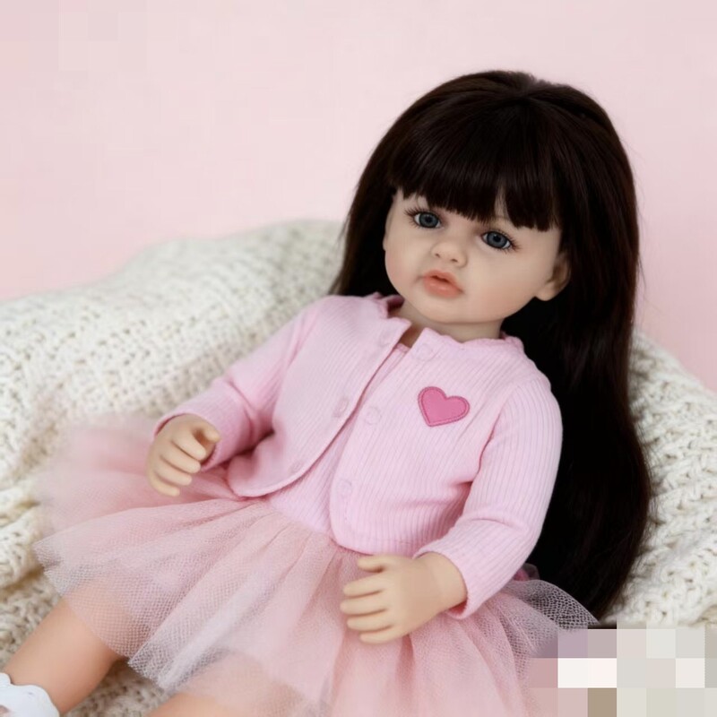 55cm Reborn Doll Set Soft Vinyl Realistic Baby Clothes Gift Doll Cross-Border Amazon