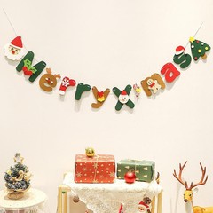 クリスマスデコレーションフラッグフラワーフェルト雰囲気写真小道具テーマペンダント屋内背景壁シーンレイアウト