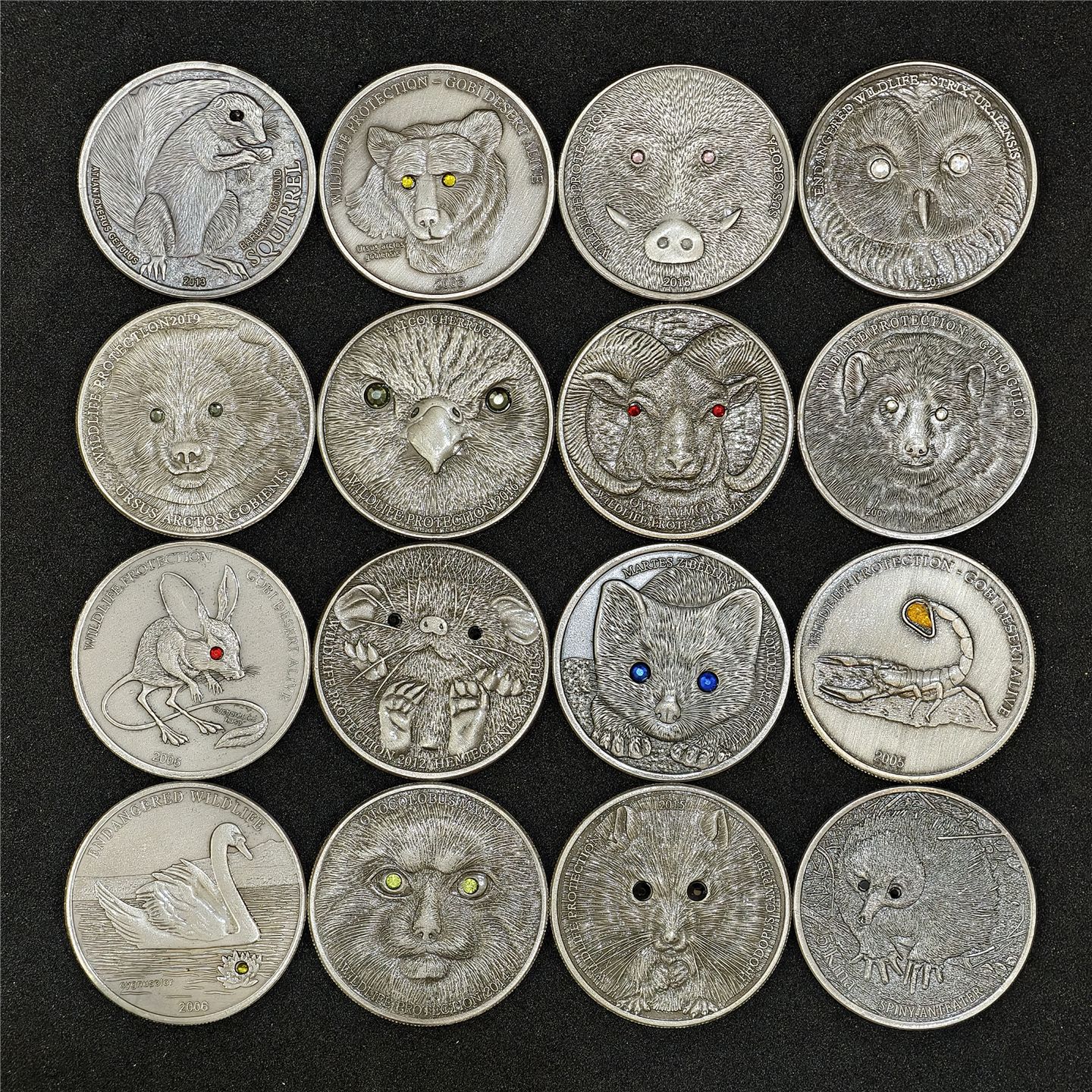 2026 Cross-Border Commemorative Coins, Diamond-Studded Animal Coins, Foreign Trade Coins, Relief Mongolian Animal Coins, Sources from eBay and Amazon, Eagle Coins