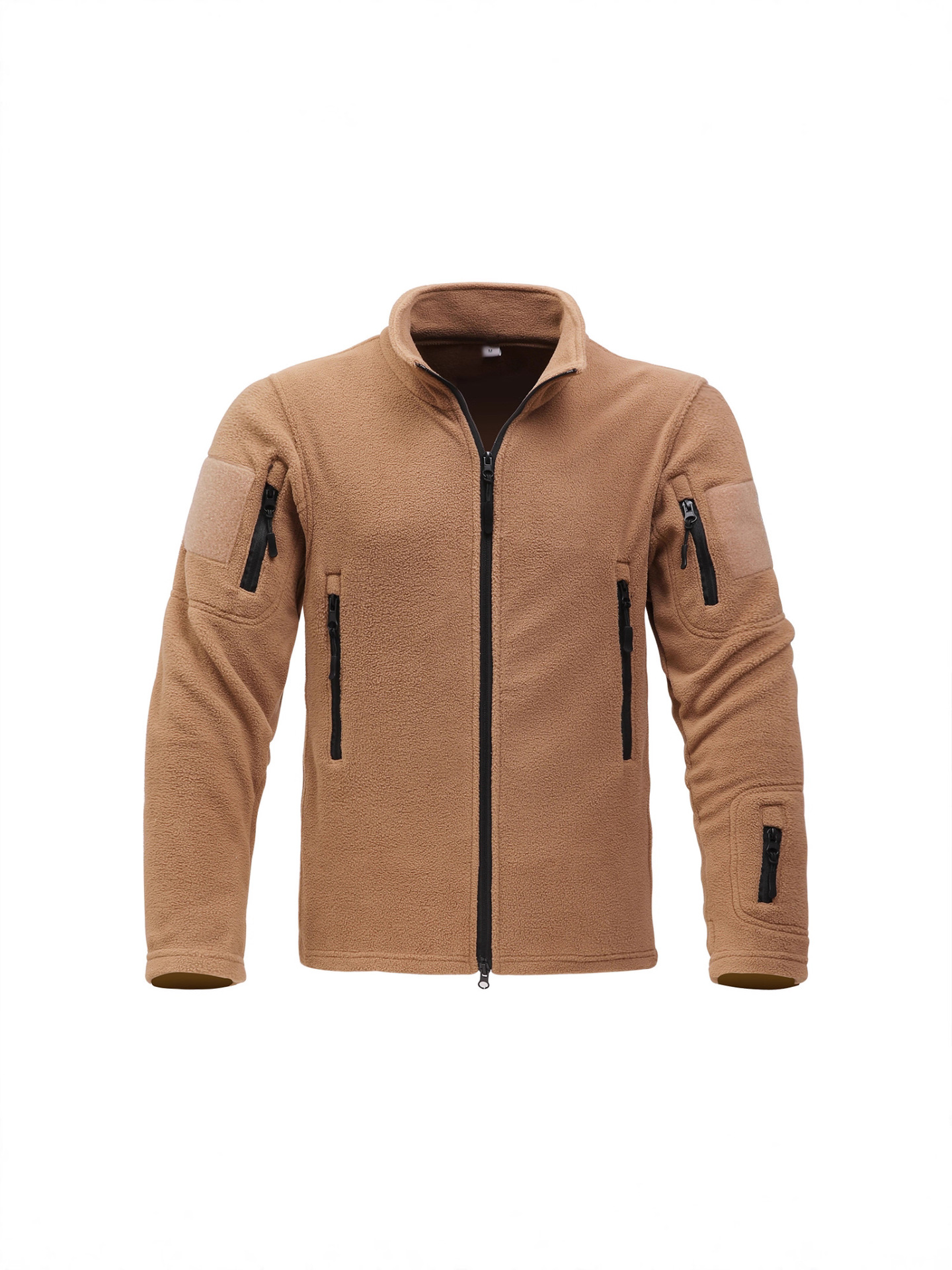 Táctica transfronteriza al aire libre de cuello vertical chaqueta de terciopelo para hombre calentamiento revestimiento antifrío chaqueta cardigán chaqueta exterior