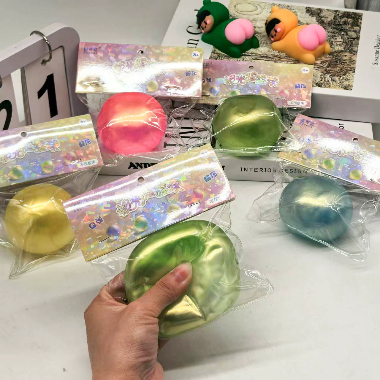 Антистресс игрушка Maltose Pinch, сжимаемый шар, ТПР, 6 см, 145 г, в упаковке