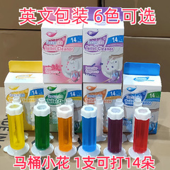 外贸跨境盒装英文版马桶凝胶小花洁厕芳香去异味持久留香除臭神器