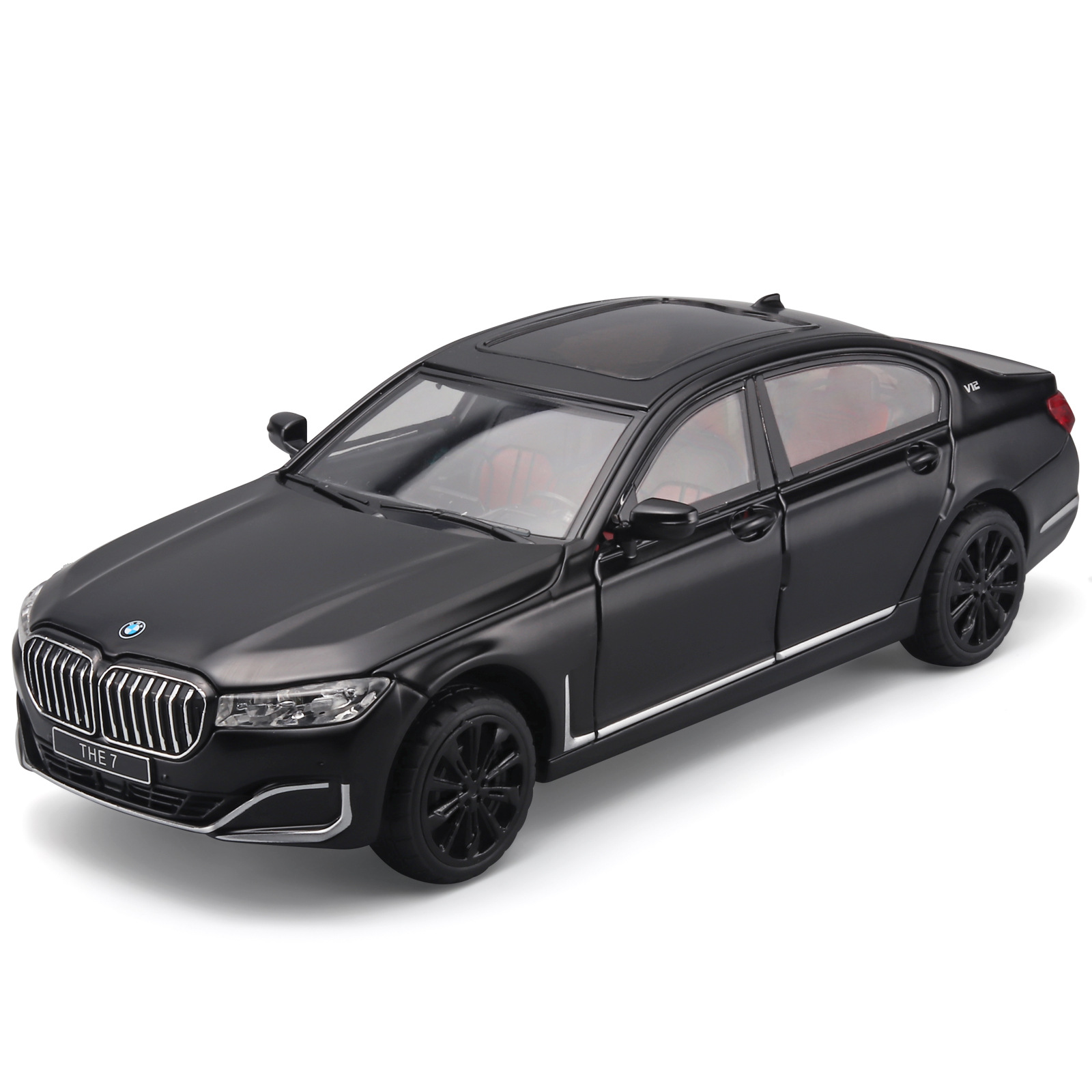 1:24 Bao 760LI Tire hacia atrás el sonido y la luz de la rueda delantera de simulación de vinculación boutique modelo de coche de aleación de juguete para niños