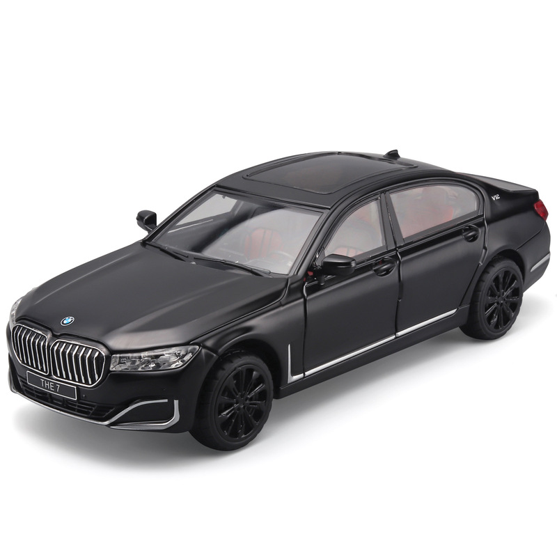 1:24 Bao 760LI Huili sound and light front wheel linkage simulation boutique car model children's toy alloy car 1:24 Bao 760LI Huili sound and light front wheel linkage simulation boutique car model children's toy alloy car
