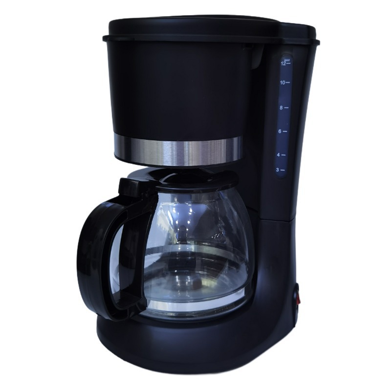 1.2 900W transfronterizo cafetera doméstica cafetera de vidrio de goteo estándar 1200ml cafetera de goteo