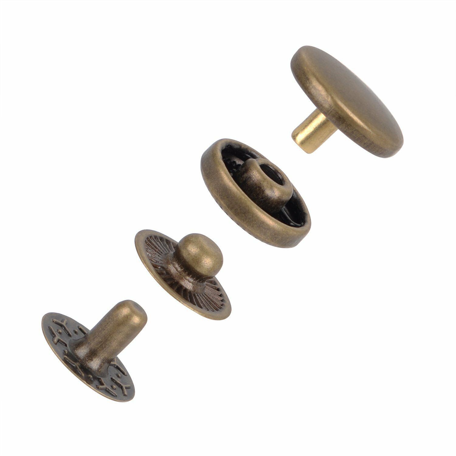 Para transfronteriza 12,5mm metal cobre Snap botón abajo chaqueta abrigo botón + instalación herramienta traje en caja