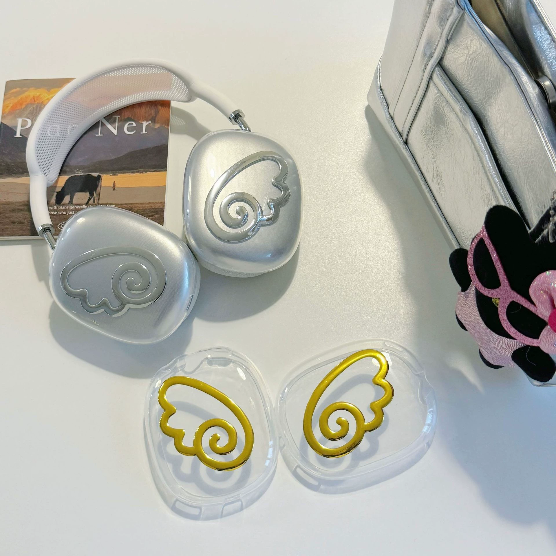 Transparent Use AirPodsmax Headset Creative Headset Protective Case Foreign Trade Soft Case Cute Bluetooth Earphone Case