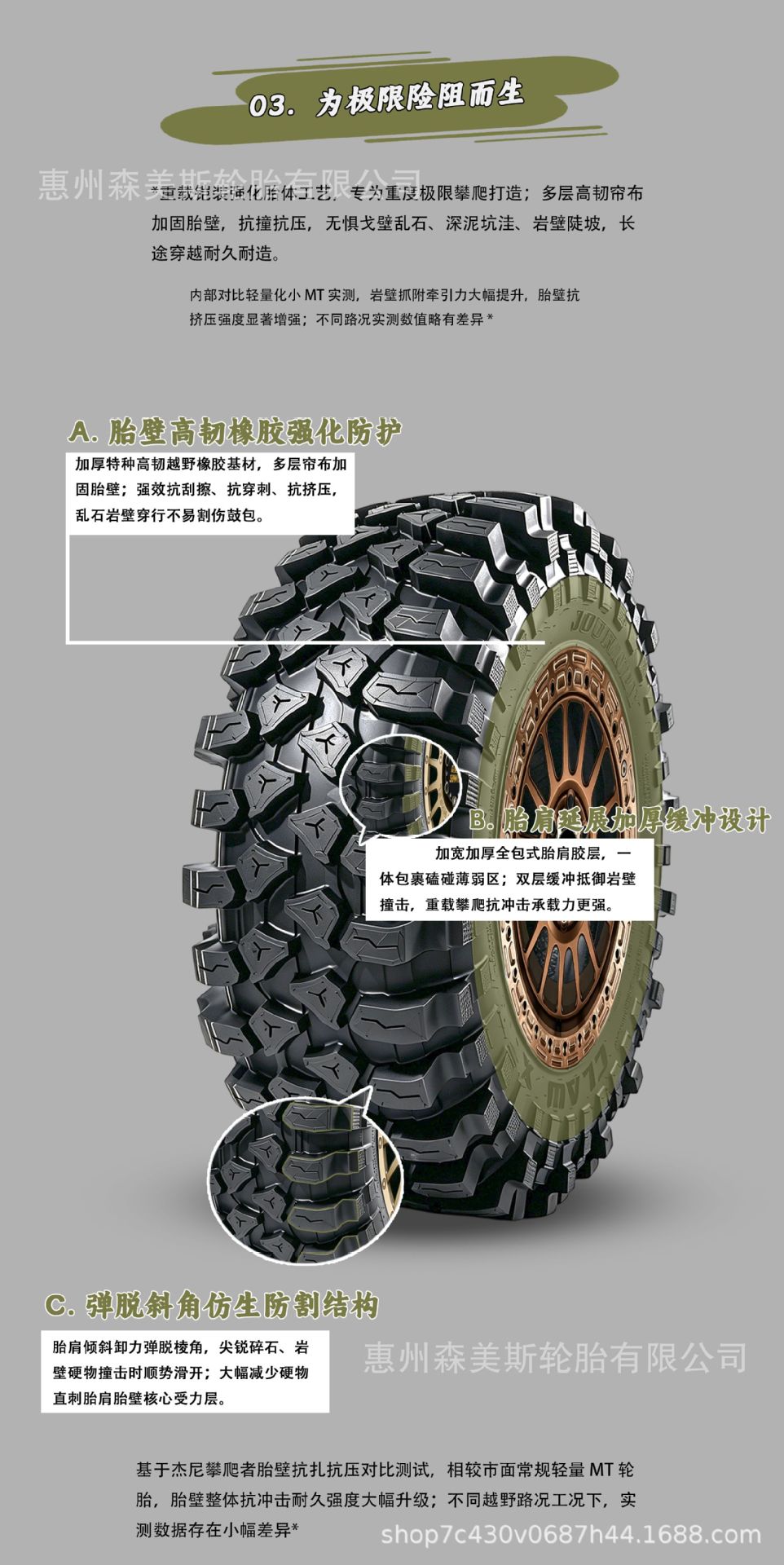 JOURNEY Climber MT Hardcore Off-Road Tire 33X12.5-15 325/70-15 Anti-Slip Wear-Resistant Climbing Tire