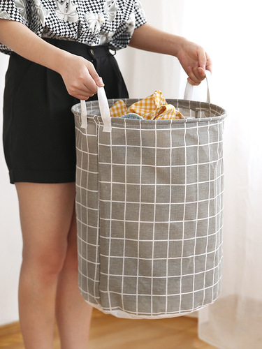 Cartoon foldable dirty clothes fabric cotton and linen storage bucket animal toys waterproof home household basket clothes dirty clothes basket