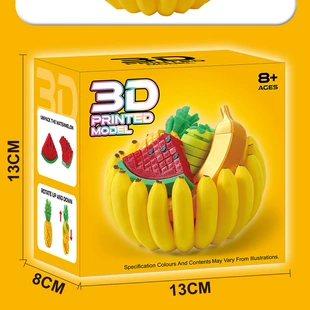 Набор антистресс-фруктов 3D с бананом-контейнером