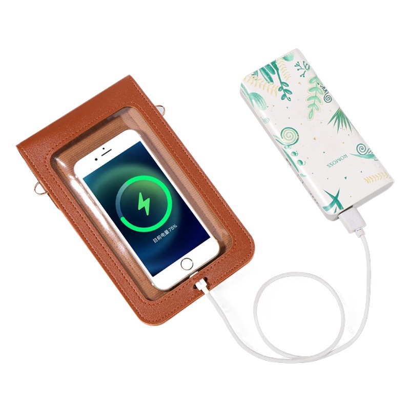2025 Summer Korean Style Multi-Layer Touch Screen Mini Mobile Phone Bag for Women, Simple Soft Leather Crossbody Bag Wholesale