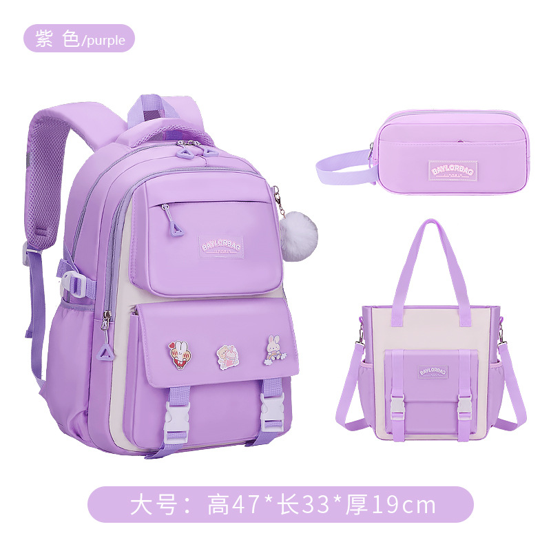 Mochila morada + bolsa de pluma + bolsa de recuperación grado 5 - 9