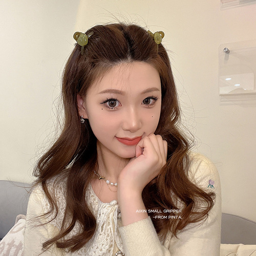 Acrylic Love Bangs Small Clip Women's Side Forehead Hairpin Small Princess Head Clip Headwear Hairpin Wholesale