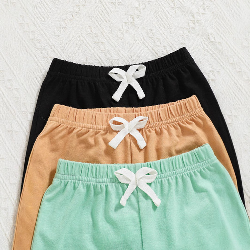 Summer New Casual Three-Color Combination Shorts for Men and Children Three-Piece Set Shorts Outdoor Sports Pants
