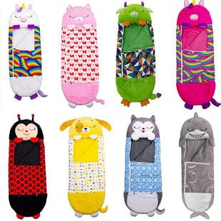 New Cross-border Amazon Sleeping Bag Children's Folding Pillow Cartoon Animal Children's Sleeping Bag Kick-proof Children's Sleeping Bag