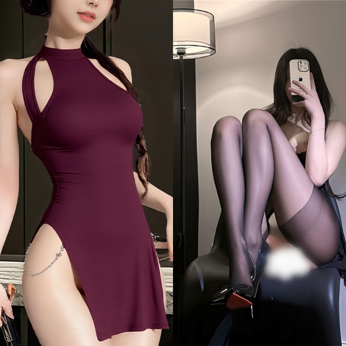 보라색 + 검정색 오픈