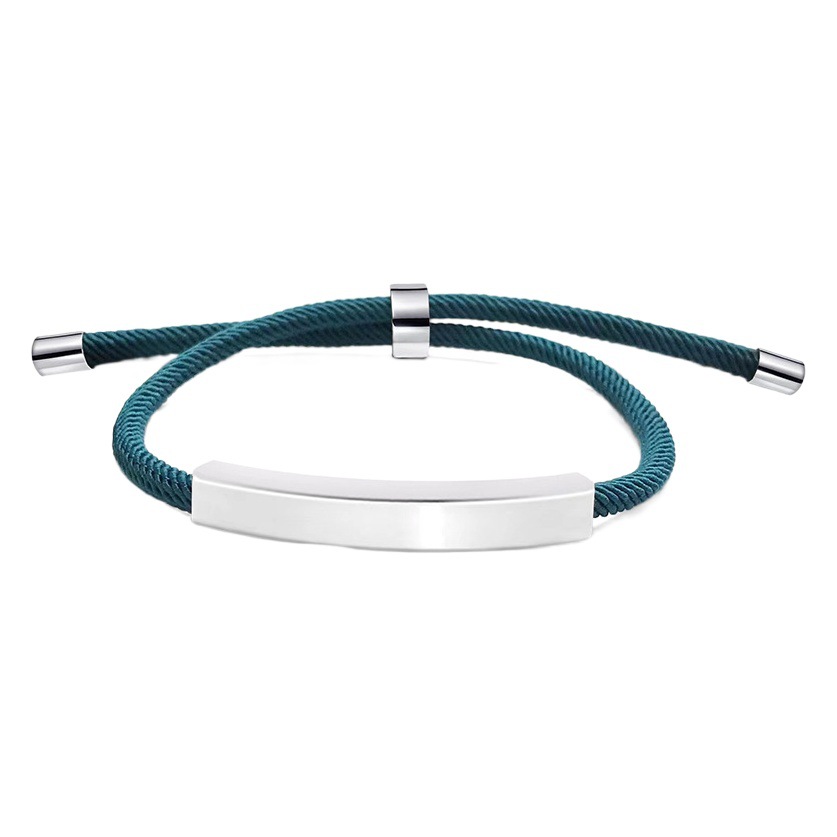 Europe and the United States cross-border lettering printing materials stainless steel bracelet holiday gift advertising small gifts titanium steel woven jewelry