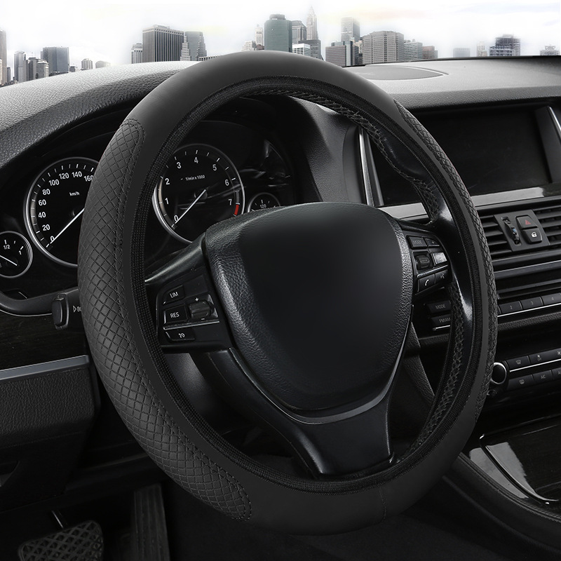 Cubierta del volante del coche sin anillo interior Cubierta de la manija de cuero de la cubierta de la manija universal banda elástica cubierta de la manija elástica