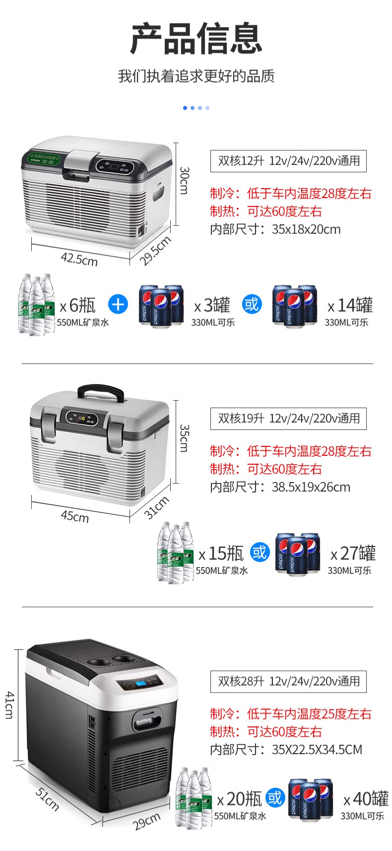 Specialized Refrigerated Small Refrigerator for Large Trucks, Car-Mounted Thermostat Box, Portable Mini Refrigerator for Car, Home, and Outdoor Use