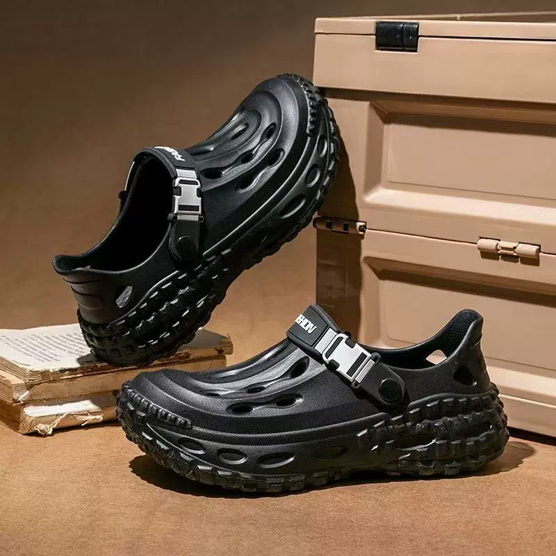 Популярная мужская летняя пляжная обувь 2025 года, элегантные сандалии с ракушками, домашние тапочки, модная верхняя одежда