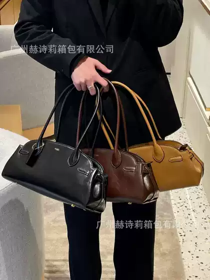 Empire Carryall 34 Oil Wax Leather Stick Underarm Bag High Quality Handheld Bowling Bag Shoulder Bag