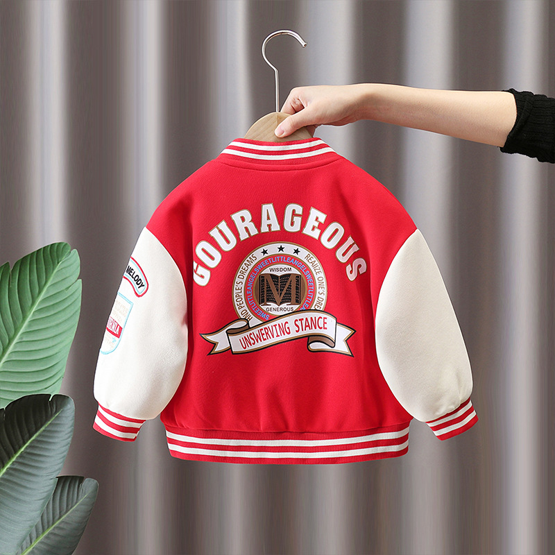 7842 chaqueta de uniforme de béisbol para niños modelos de primavera y otoño 2025 nuevos tops de primavera de moda fresca para niños chaqueta coreana