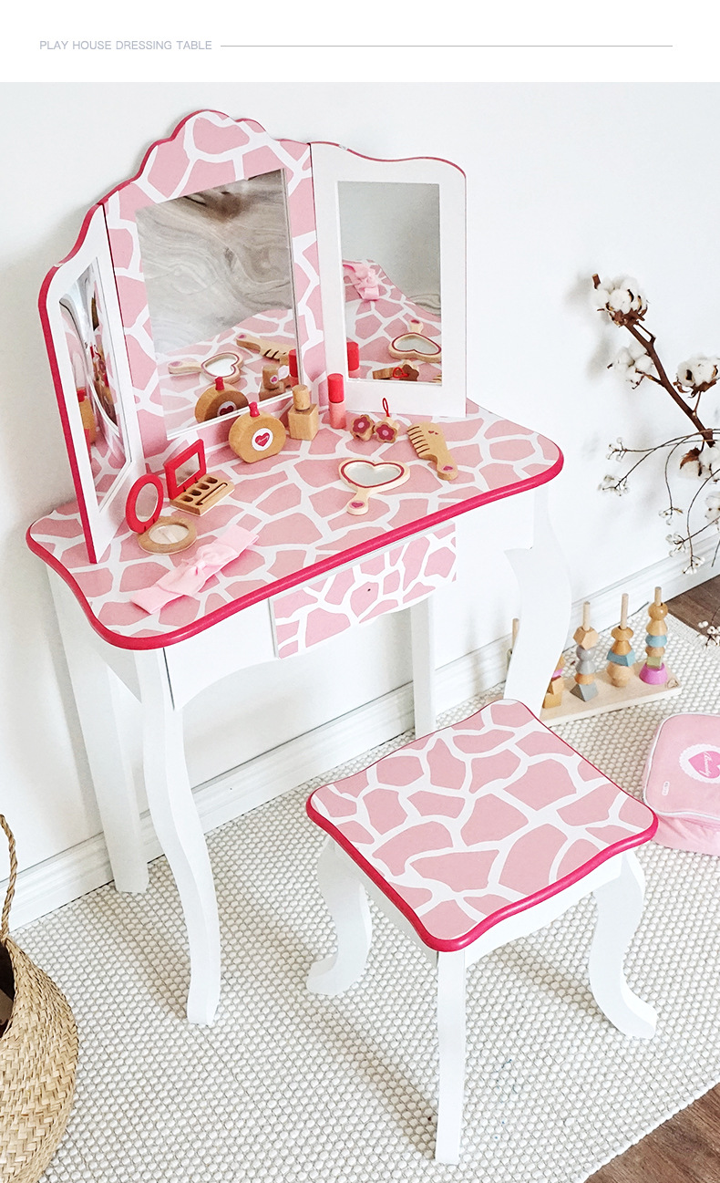 歐式木製梳妝台凳子