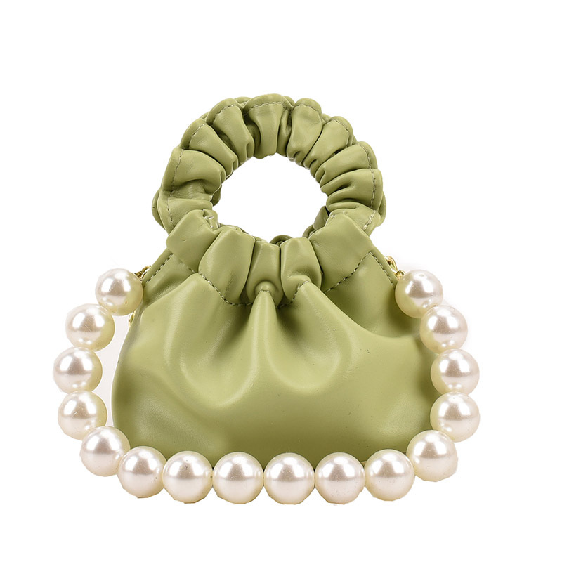 Dulce Pearl Princess bolso de anillo lindo mini bolso de cubo para niños y niñas, bolso de cambio plegable para niños