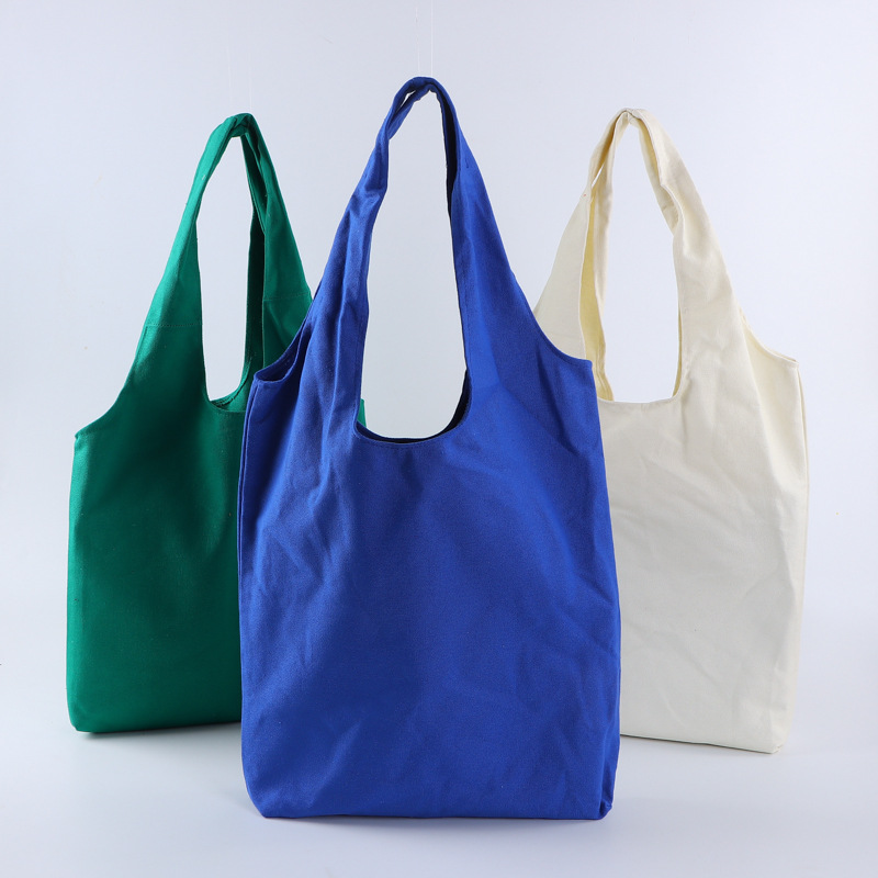 diy空白手提帆布袋学生背心袋定制 创意广告单肩手提帆布背心包