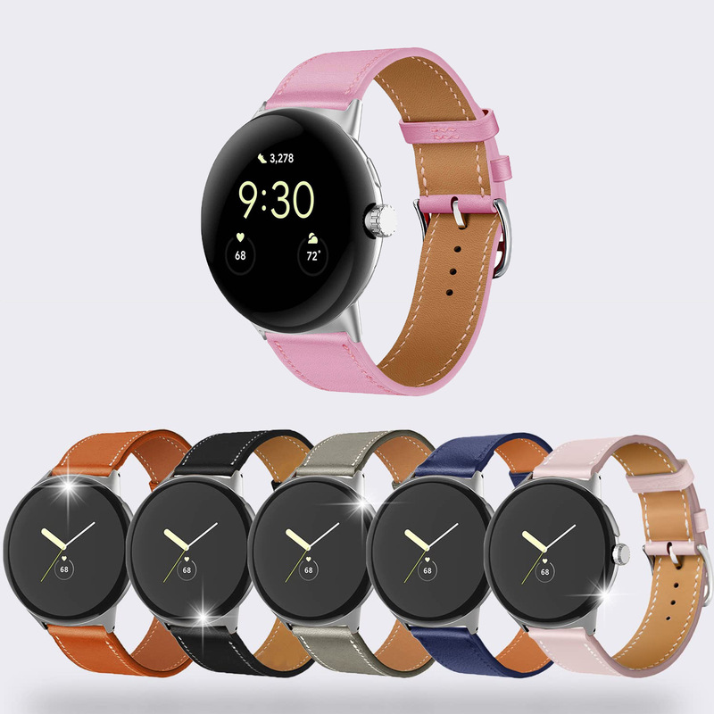Suitable for Google Pixel Watch Smartwatch, Genuine Leather Pin Buckle Watch Strap, Fashionable Style