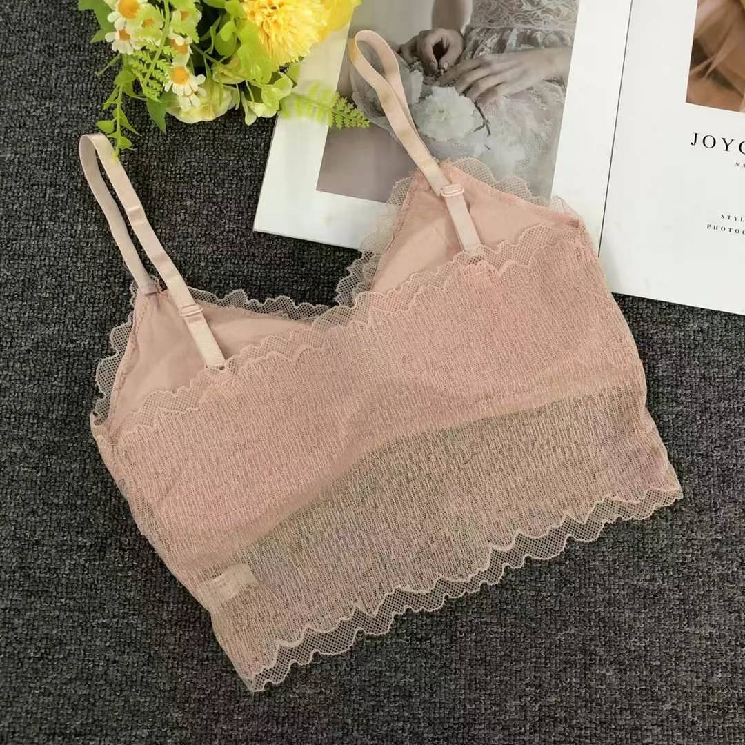 Nuevo encaje de alta calidad, chaleco de mujer, sin anillo de acero, cómodo sujetador, ropa interior deportiva, mujer al por mayor.