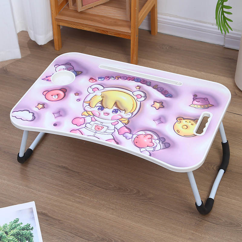 Small tables on the plastic cartoon bed