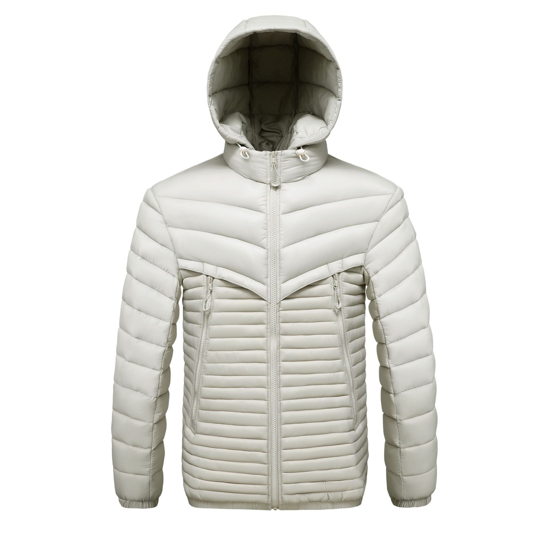 Rib Suit Padded Coat Men's Removable Cap Casual Loose Thickened Padded Jacket_voghion.com