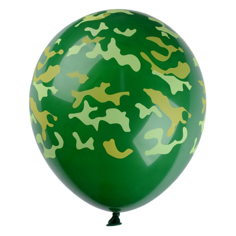 Amazon verde camuflaje Bola de látex ágata color tanque militar tema campo diseño del partido 2,8G globo