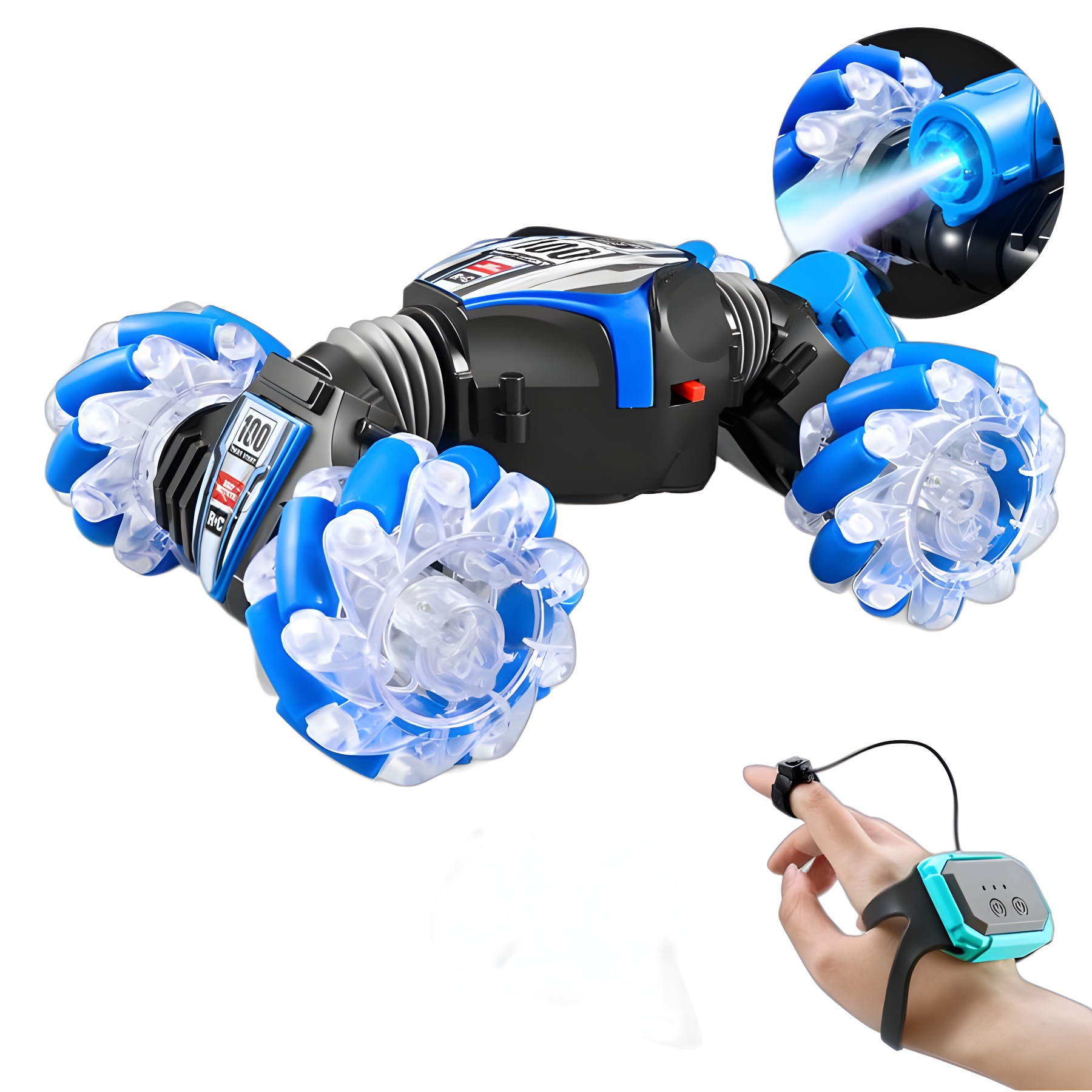 Transfronterizo 2.4g Gesto sensor torsión coche tracción en las cuatro ruedas deriva todoterreno deformación sonido luz control remoto coche juguete al por mayor