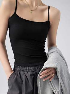 Women's Summer Thin White Outer Wear Vest plus size Anti-running Ice Silk Thread Cotton Inner Base Top