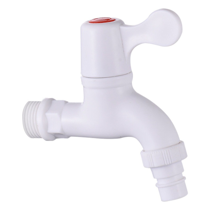 Indoor and outdoor engineering funds wholesale plastic faucet 4 points PVC single cold quick-open household washing machine faucet nozzle
