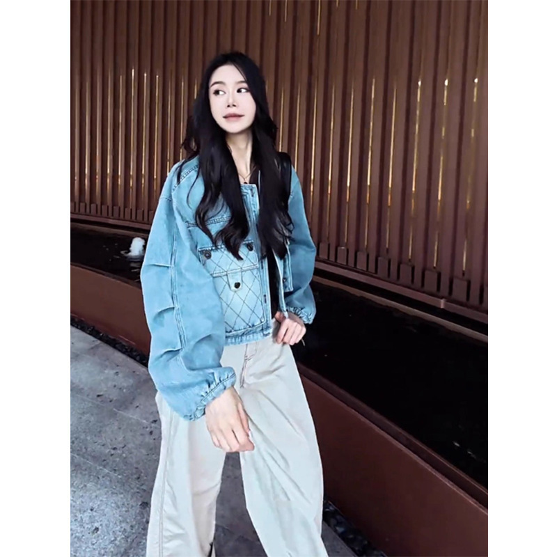 韩版复古气质宽松牛仔外套女装2025秋季新款休闲百搭时髦减龄上衣|undefined