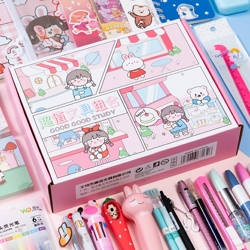 Creative handheld stationery, cute set, gift box for students, Birthday gift