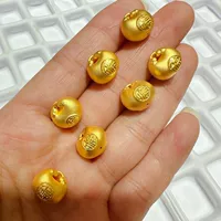 В наличии оптом 3D бутик твердого золота пухлый кулон 999 Золотой Кулон удачи 24K чистое золото аксессуары для цветения персика