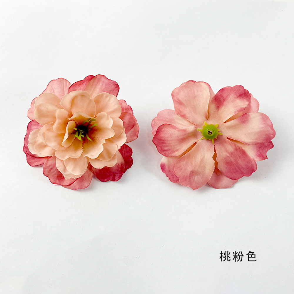 Flor de peonía con núcleo de hierba artificial, guía de boda, arreglo floral, decoración de la sala de estar del hogar, flor de seda al por mayor, fotografía de material de bricolaje